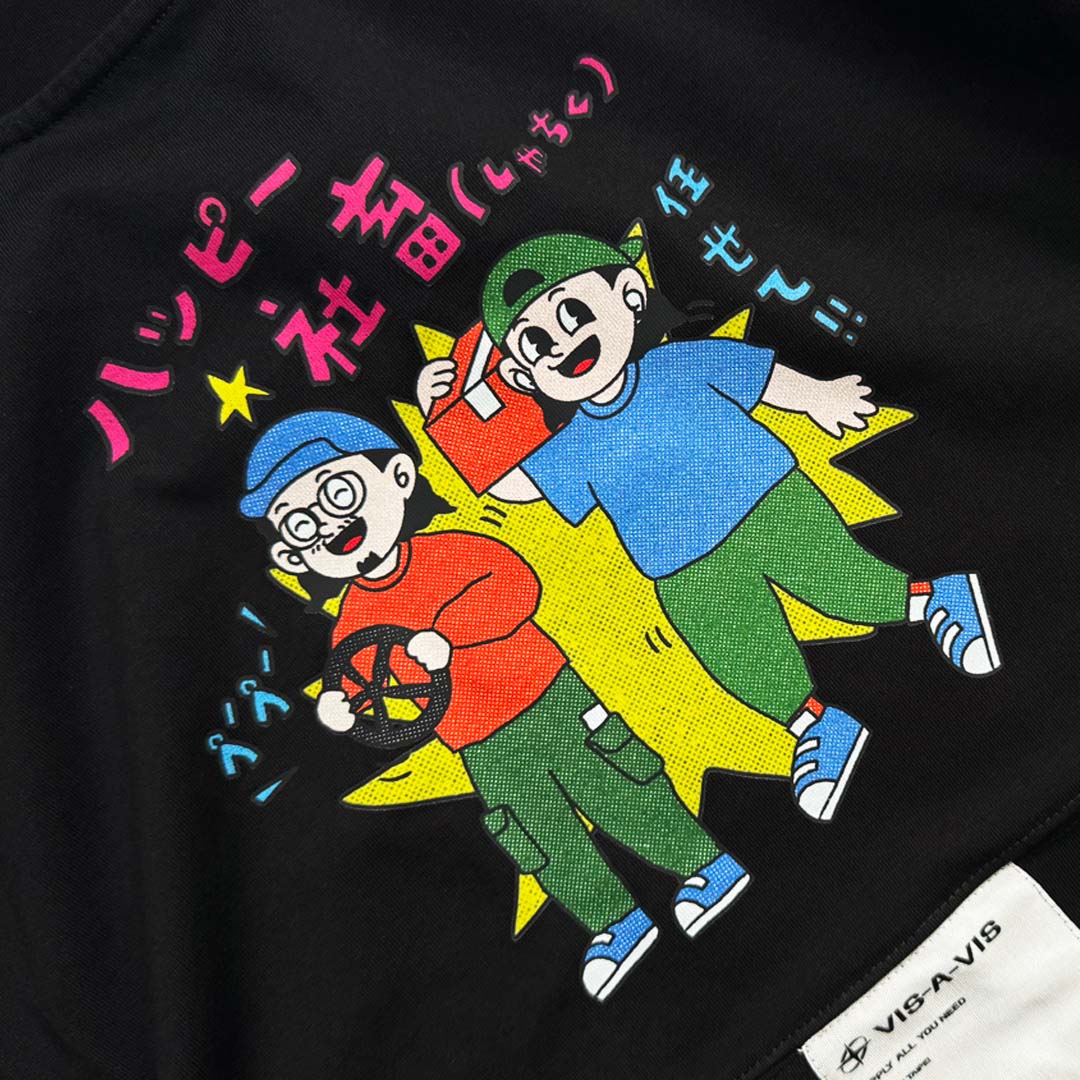 "Happy Wage Slave☆" #Happy Worker LONG SLEEVE T-SHIRT "ハッピー社畜 ( 快樂社畜 )☆" #快樂打工人 長袖T恤