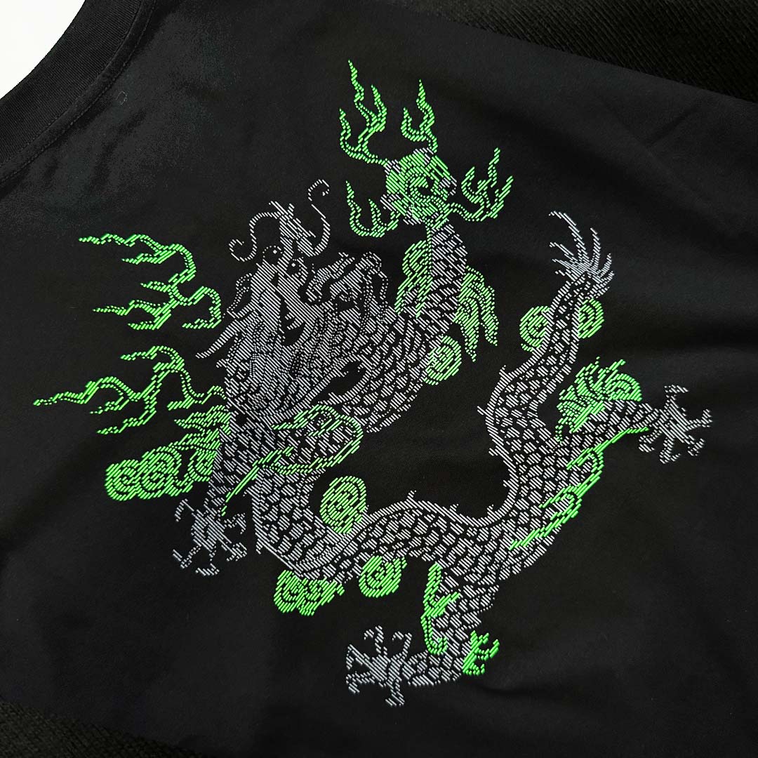 "吉祥龍意 🐲"  BLACK T-SHIRT 305G 短袖T恤