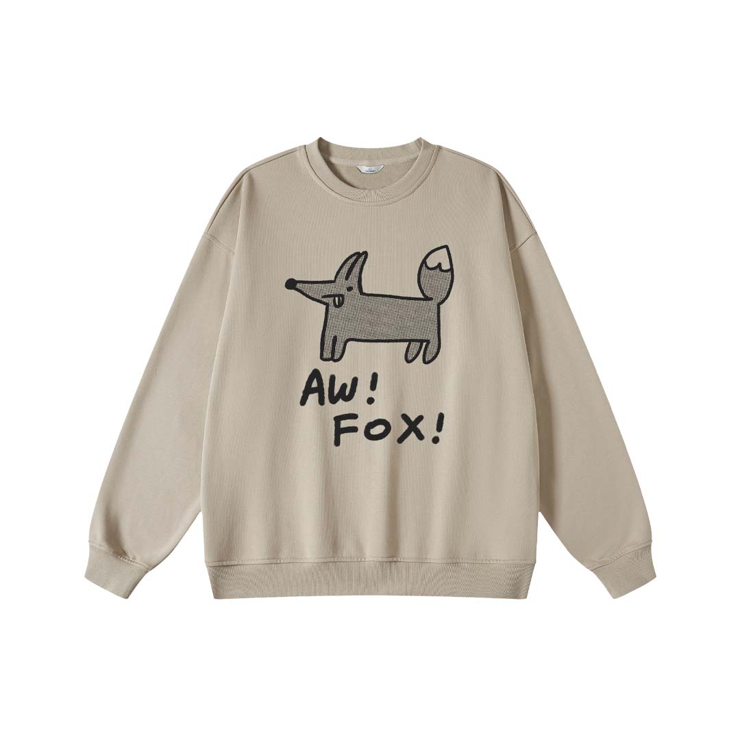 "AW! FOX!" SWEAT 噢！焦糕了！大學T恤