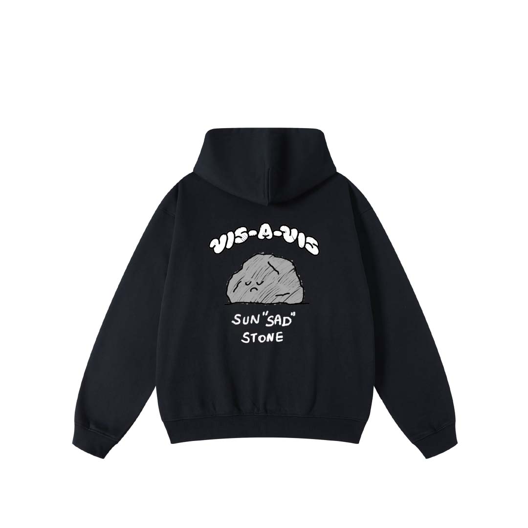 【無標籤款】SUN"SAD" STONE HOODIE  :( 日落傷心俗投連帽T恤 (大絨布)