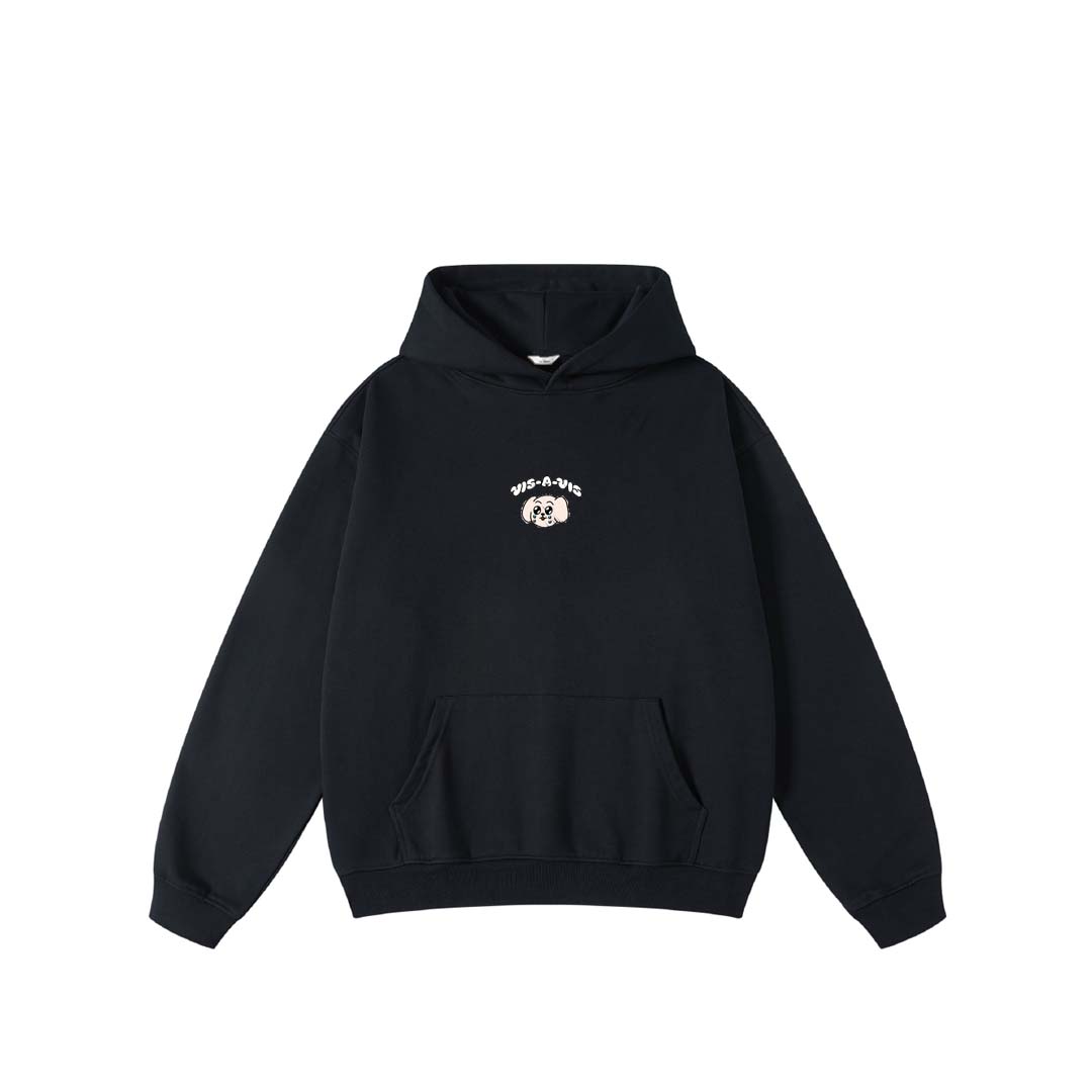 【無標籤款】SUN"SAD" DOGGY HOODIE  :( 日落傷心小狗連帽T恤 (大絨布)