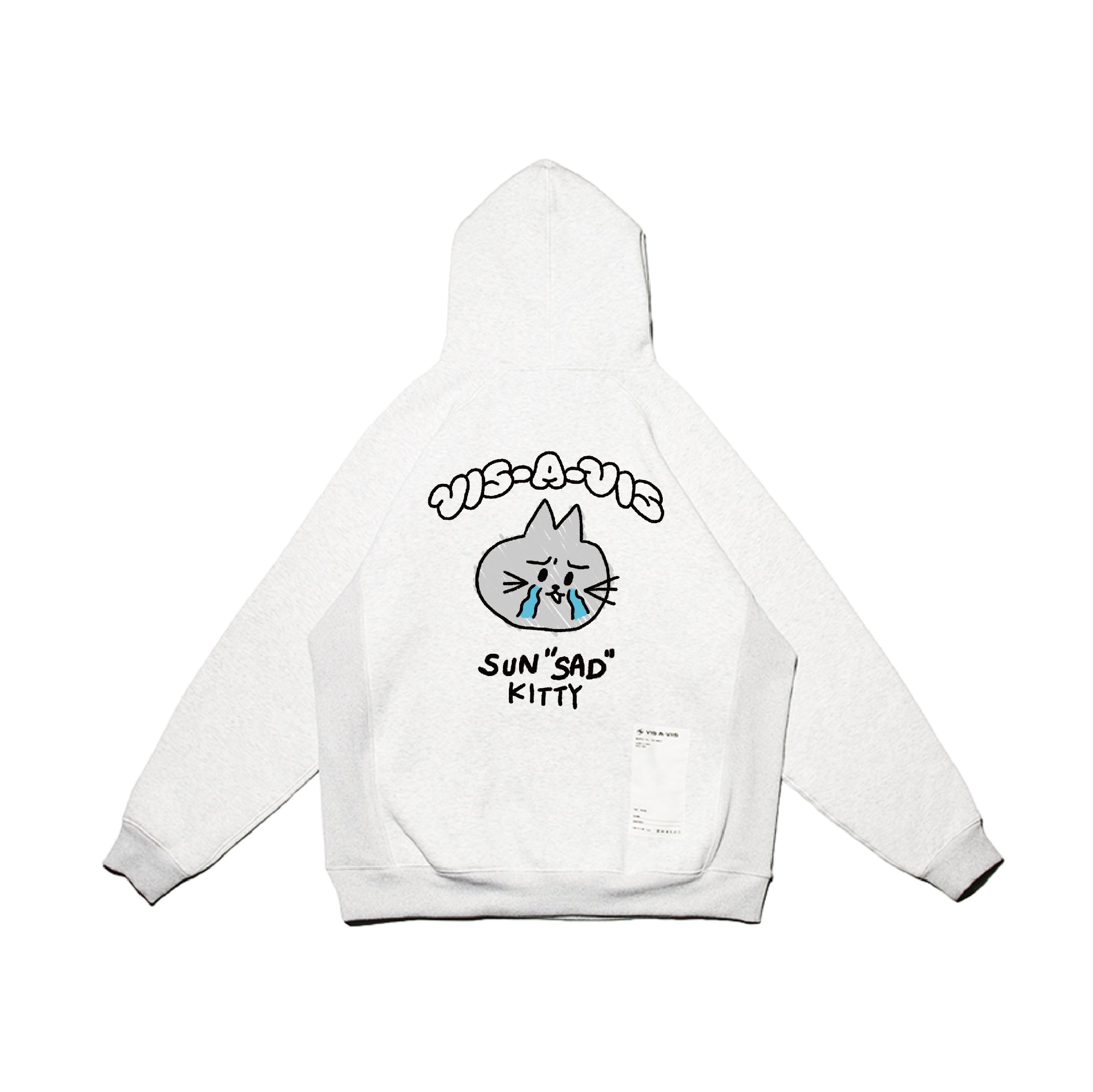 SUN"SAD" KITTY FLEECE HOODIE  :( 日落傷心小貓連帽T恤