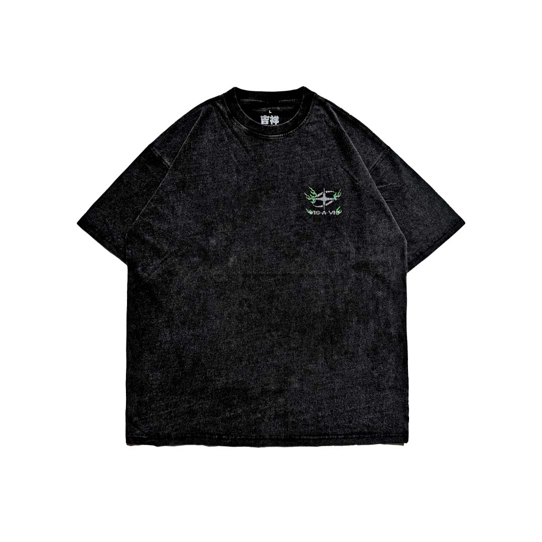 "吉祥龍意 🐲" WASHED BLACK T-SHIRT 水洗做舊短袖T恤