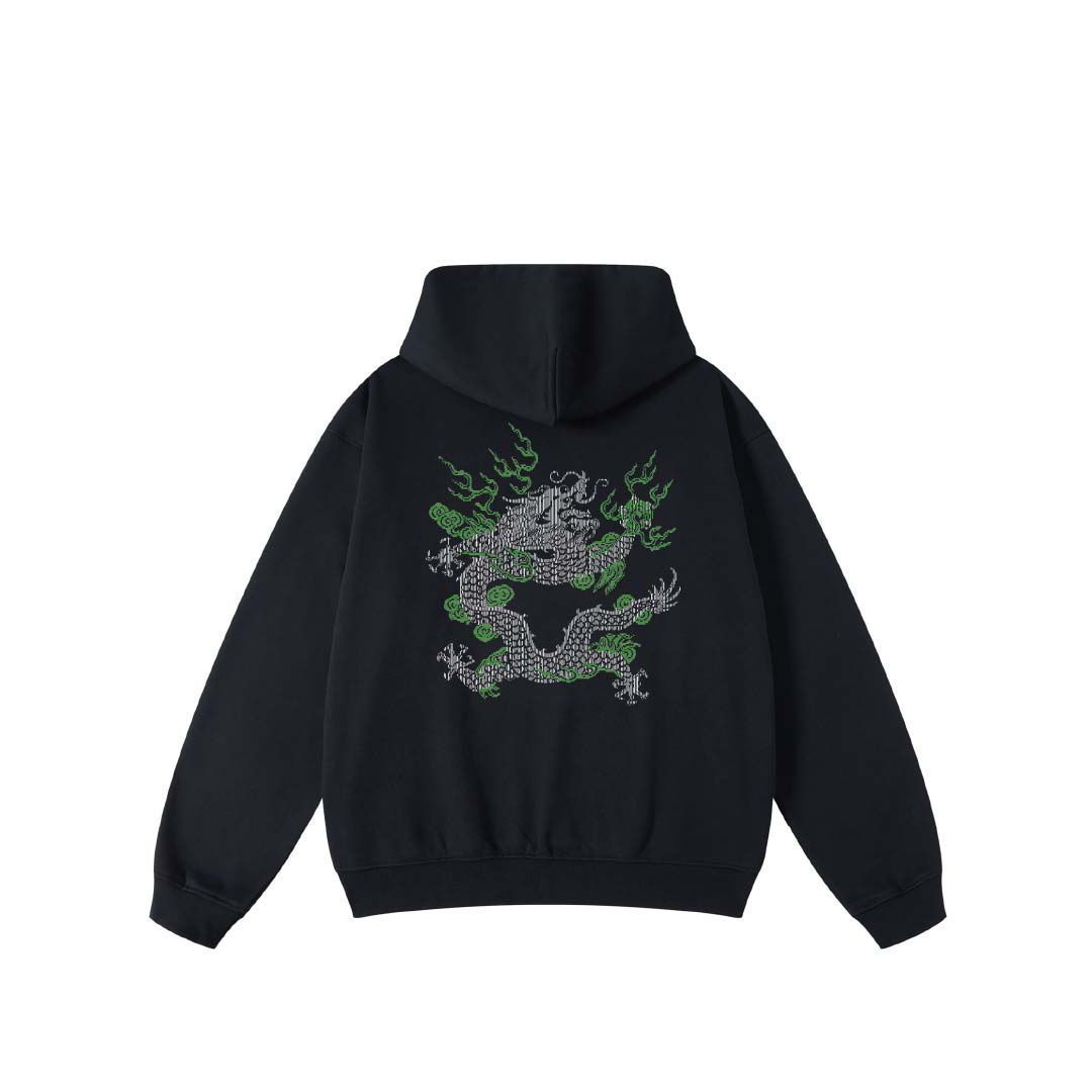 【無標籤款】"吉祥龍意 🐲" HOODIE 連帽T恤 (大絨布)