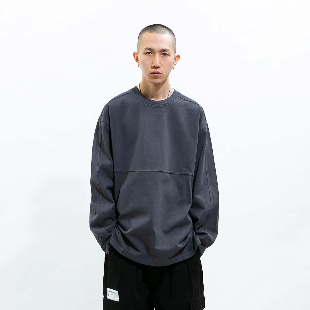 LONG SLEEVE TEE 拼接长袖T恤