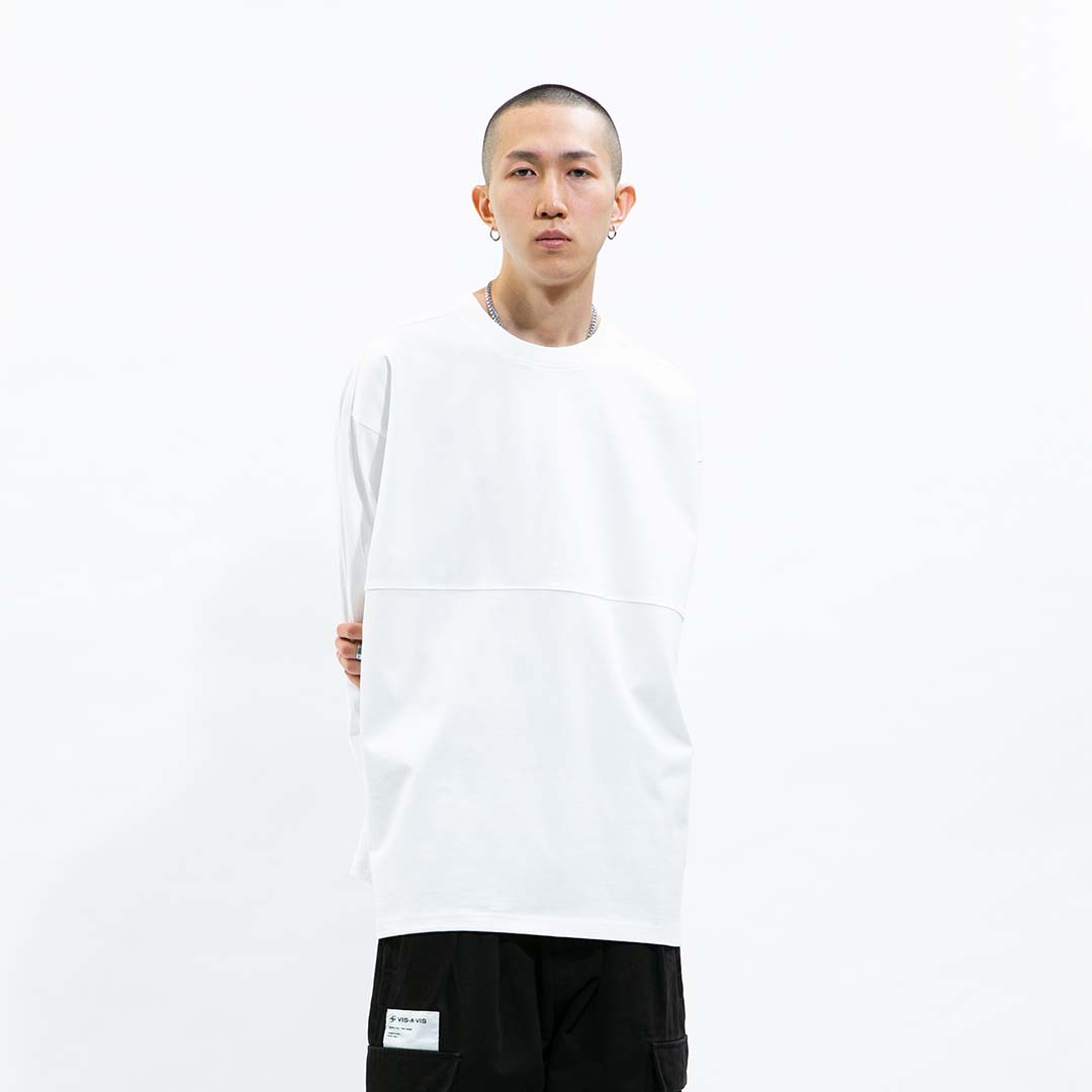 LONG SLEEVE TEE 拼接长袖T恤