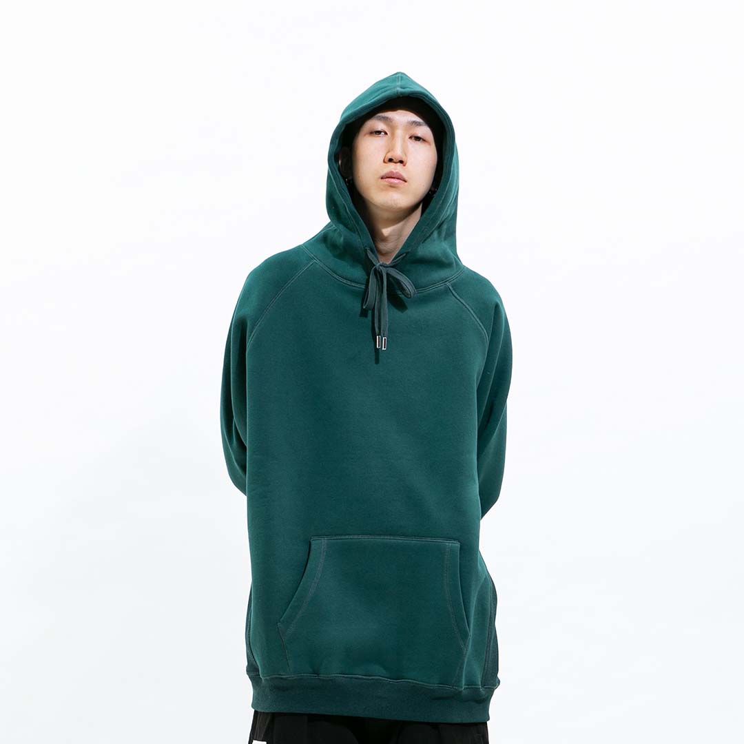 FLEECE HODDIE 內刷毛羅紋拼接連帽T恤