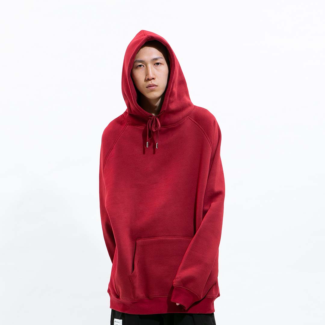 FLEECE HODDIE 內刷毛羅紋拼接連帽T恤