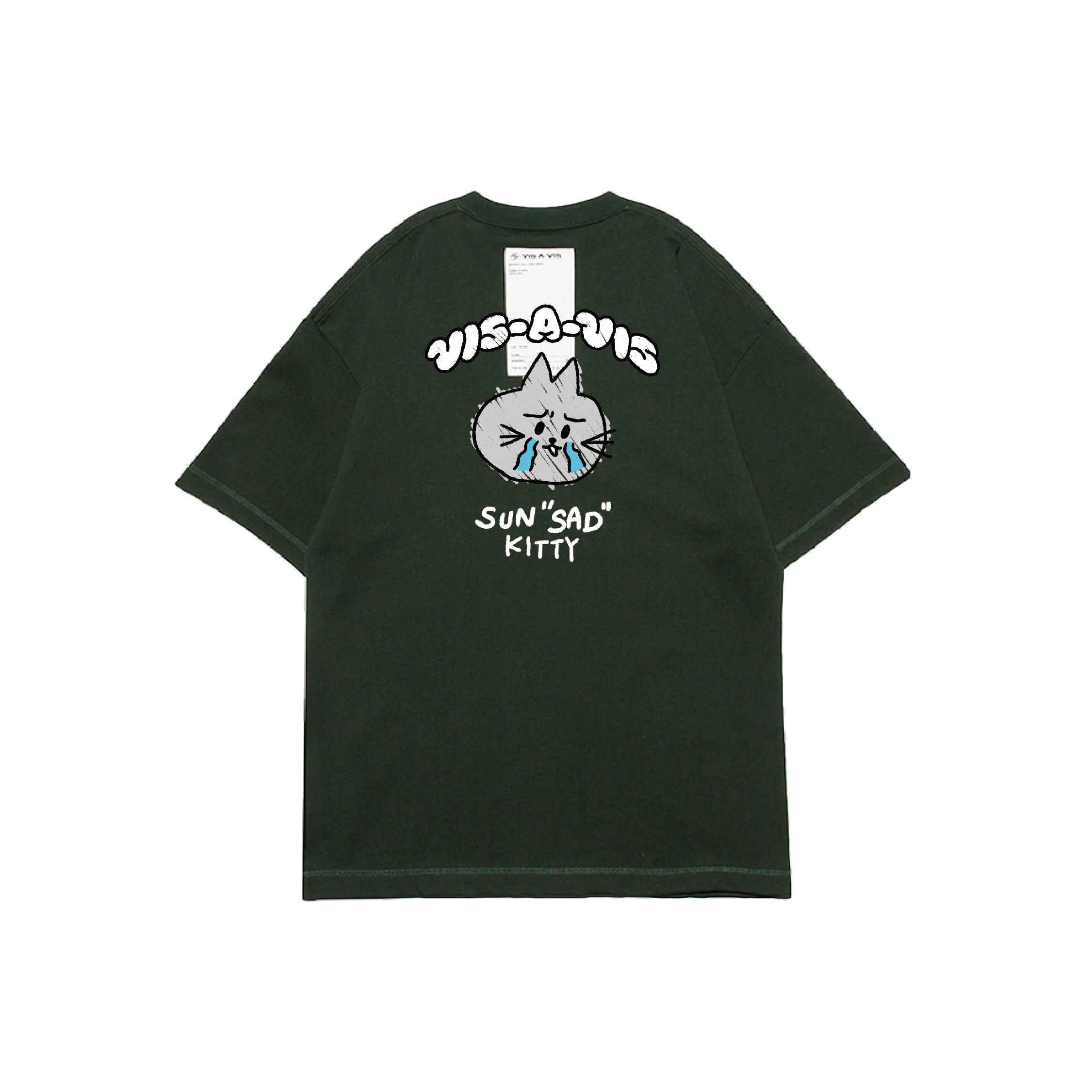 SUN"SAD" KITTY T-SHIRT  :( 日落傷心小貓 '' 360g重磅 '' 短袖T恤