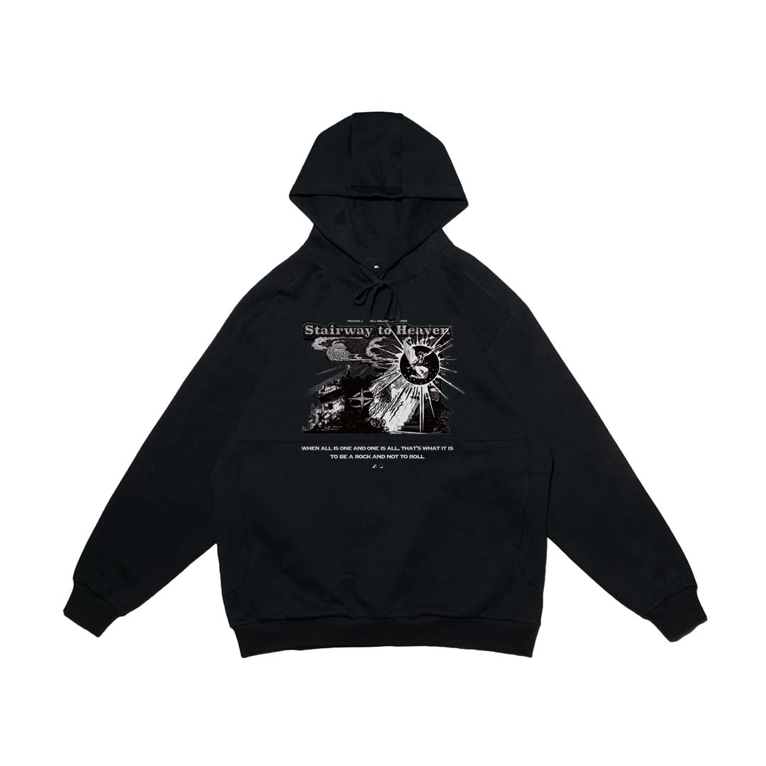 "Heaven and Hell" COLLECTION #Stairway To Heaven CONTRAST HOODIE 天堂與地獄系列 #天堂之梯 拼接連帽T恤