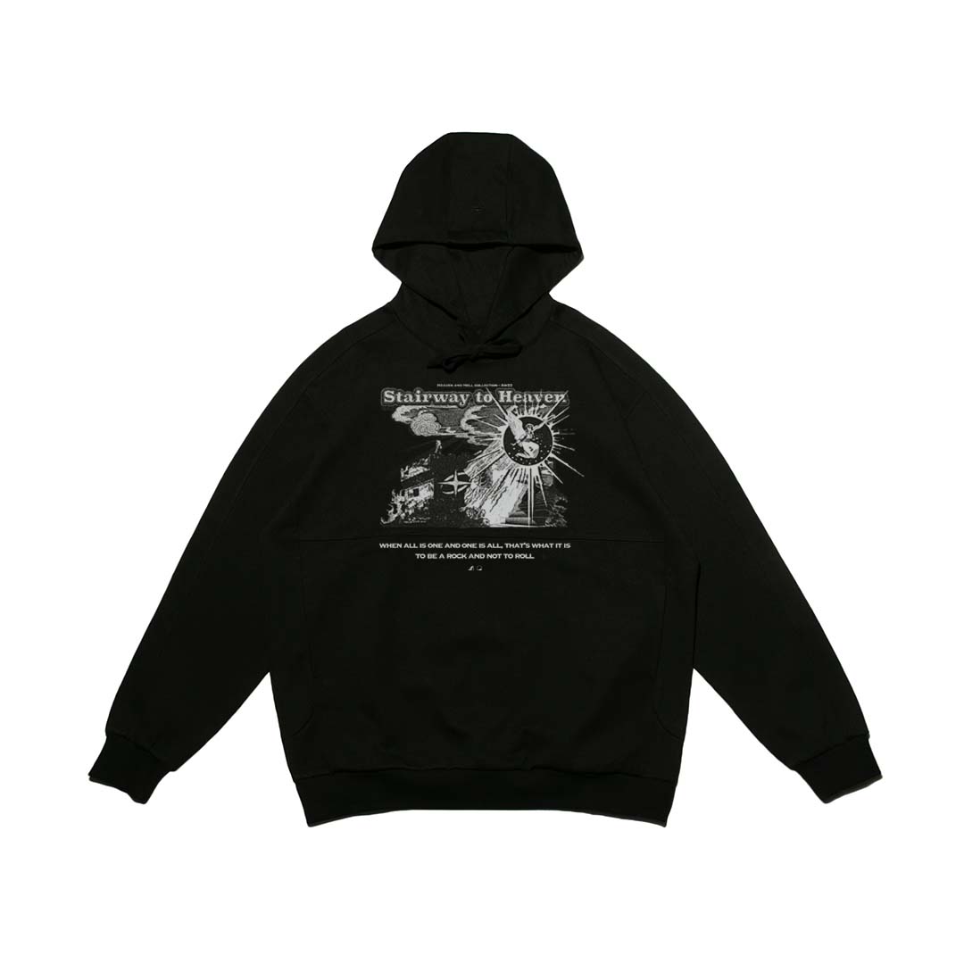 "Heaven and Hell" COLLECTION #Stairway To Heaven CONTRAST HOODIE 天堂與地獄系列 #天堂之梯 拼接連帽T恤