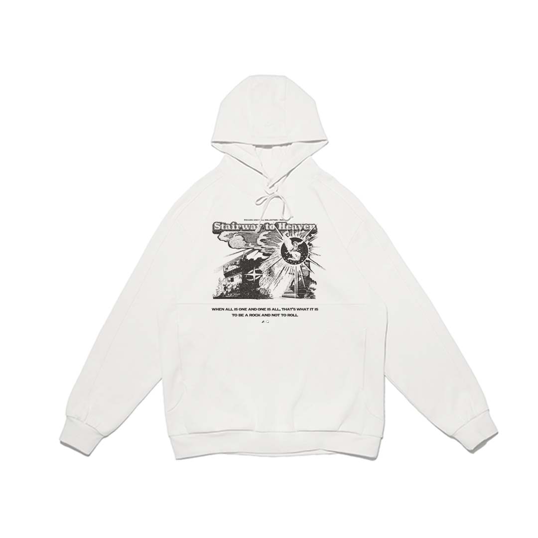 "Heaven and Hell" COLLECTION #Stairway To Heaven CONTRAST HOODIE 天堂與地獄系列 #天堂之梯 拼接連帽T恤