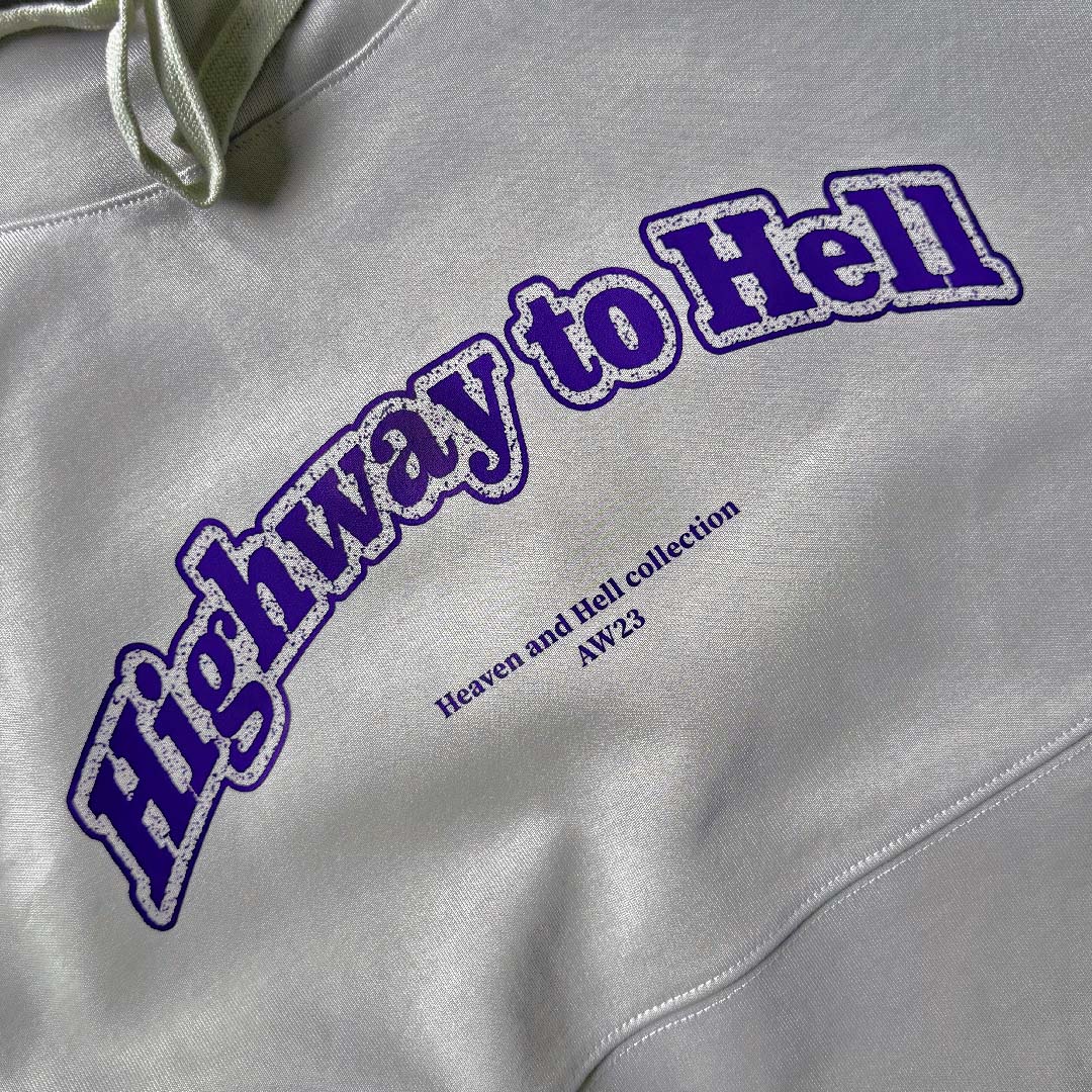 "Heaven and Hell" COLLECTION #Highway to Hell CONTRAST HOODIE 天堂與地獄系列 #地獄直達車 拼接連帽T恤