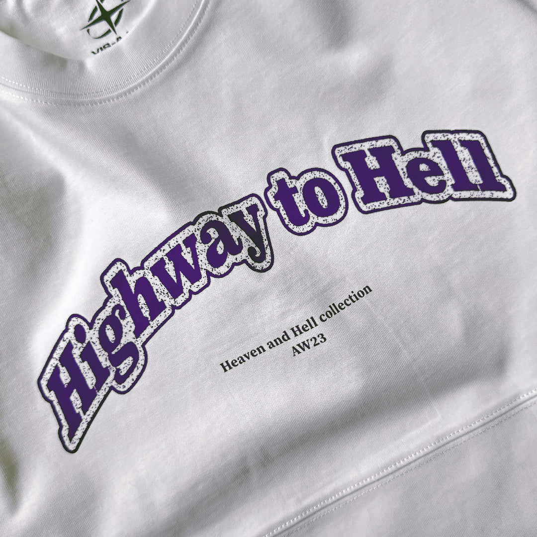 "Heaven and Hell" COLLECTION #Highway to Hell LONG SLEEVE TEE 天堂與地獄系列 #地獄直達車 拼接長袖T恤