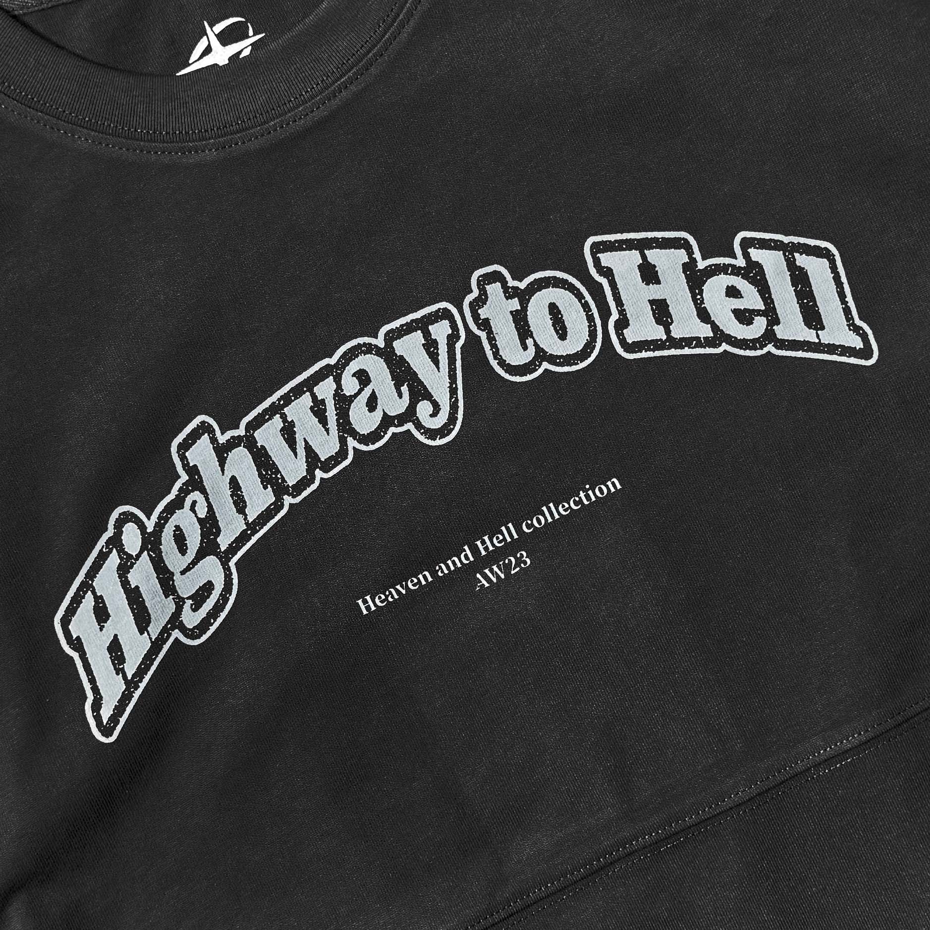 "Heaven and Hell" COLLECTION #Highway to Hell LONG SLEEVE TEE 天堂與地獄系列 #地獄直達車 拼接長袖T恤