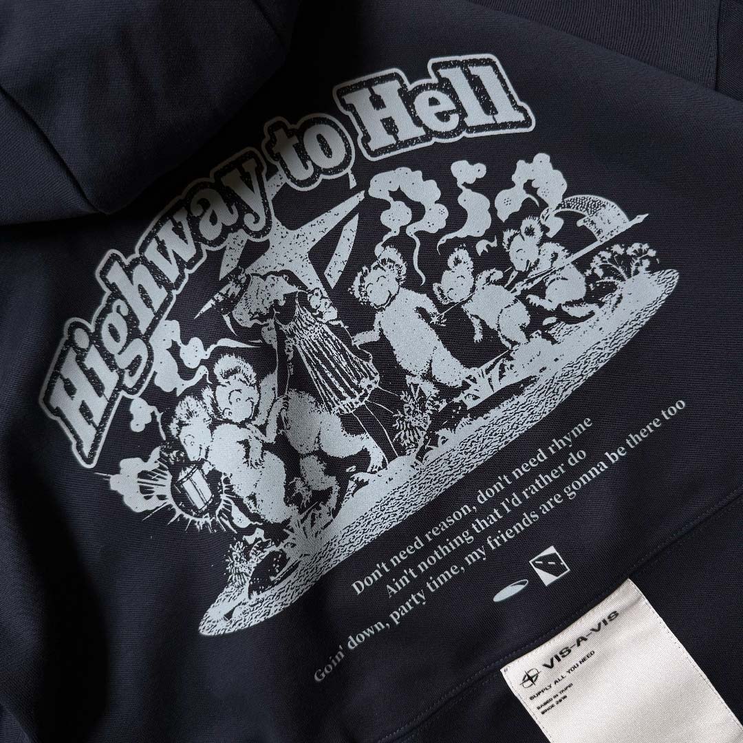 "Heaven and Hell" COLLECTION #Highway to Hell CONTRAST HOODIE 天堂與地獄系列 #地獄直達車 拼接連帽T恤