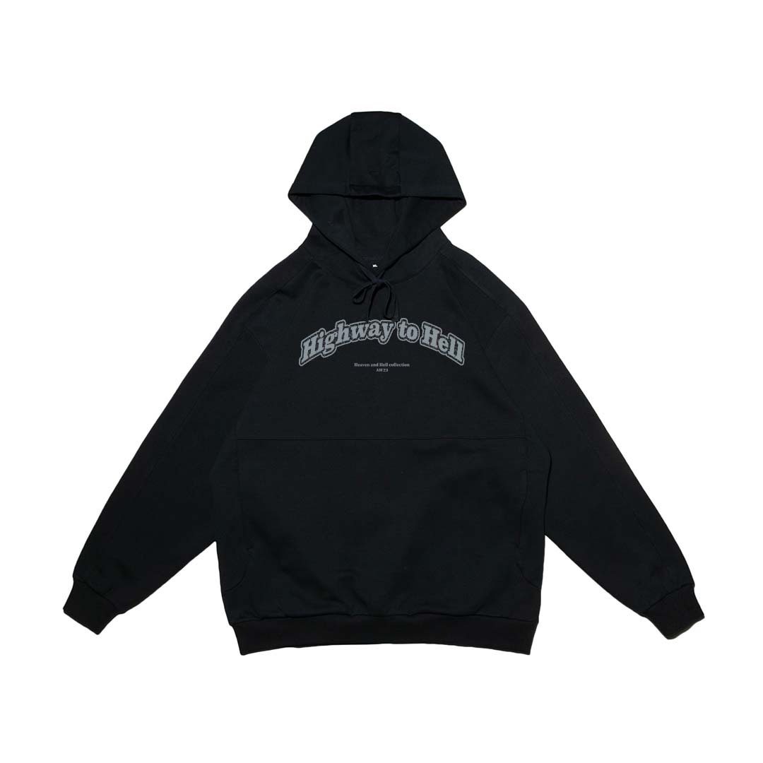 "Heaven and Hell" COLLECTION #Highway to Hell CONTRAST HOODIE 天堂與地獄系列 #地獄直達車 拼接連帽T恤