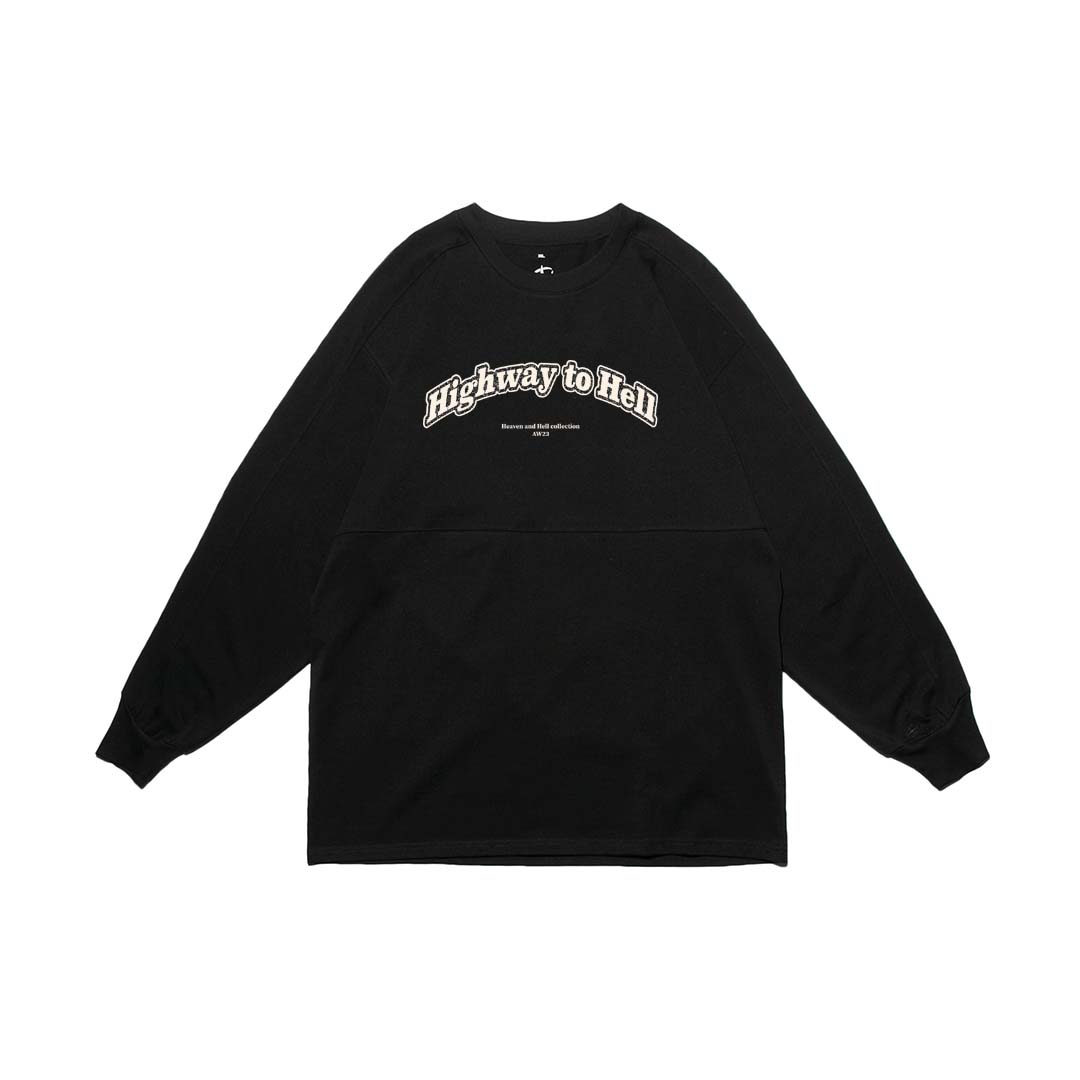 "Heaven and Hell" COLLECTION #Highway to Hell LONG SLEEVE TEE 天堂與地獄系列 #地獄直達車 拼接長袖T恤