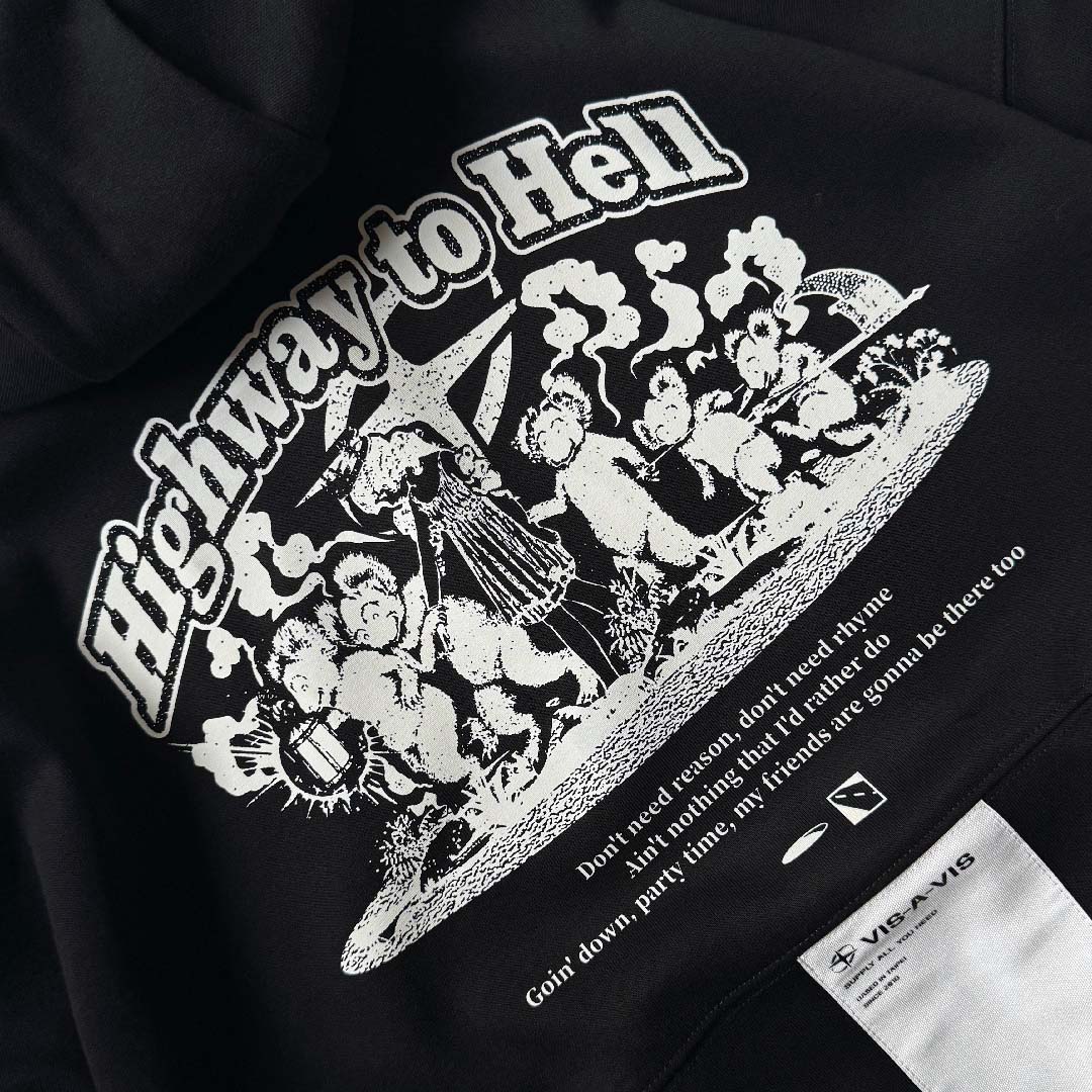 "Heaven and Hell" COLLECTION #Highway to Hell CONTRAST HOODIE 天堂與地獄系列 #地獄直達車 拼接連帽T恤