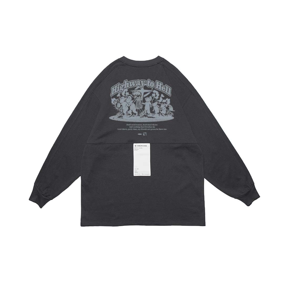 "Heaven and Hell" COLLECTION #Highway to Hell LONG SLEEVE TEE 天堂與地獄系列 #地獄直達車 拼接長袖T恤