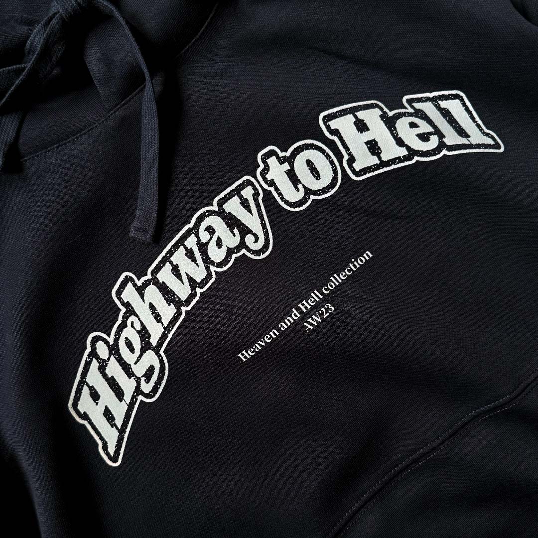 "Heaven and Hell" COLLECTION #Highway to Hell CONTRAST HOODIE 天堂與地獄系列 #地獄直達車 拼接連帽T恤