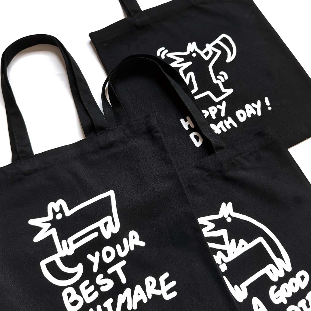 "DEATH FOX" COLLECTION #Your Best Nightmare CANVAS BAG "死神狐狸"系列 #你的美夢 帆布袋