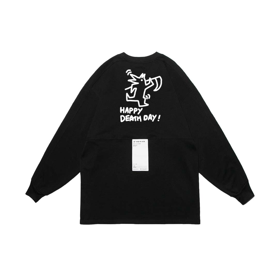 "DEATH FOX" COLLECTION #Happy Death Day LONG SLEEVE T-SHIRT "死神狐狸"系列 #忌日快樂 長袖T恤